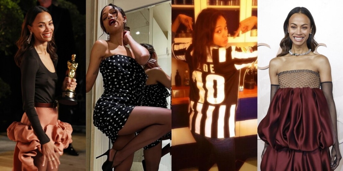 Zoe Saldana e l'Oscar bianconero: l'attrice ha un doppio legame con la Juve