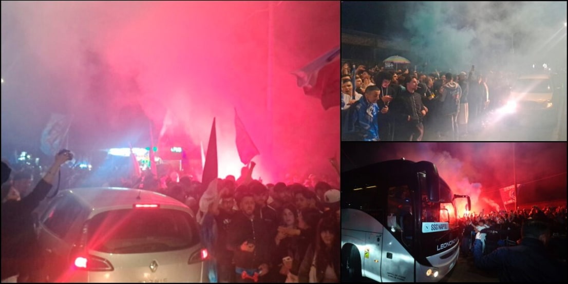 Scudetto Napoli più vicino: in migliaia per accogliere Conte e la squadra