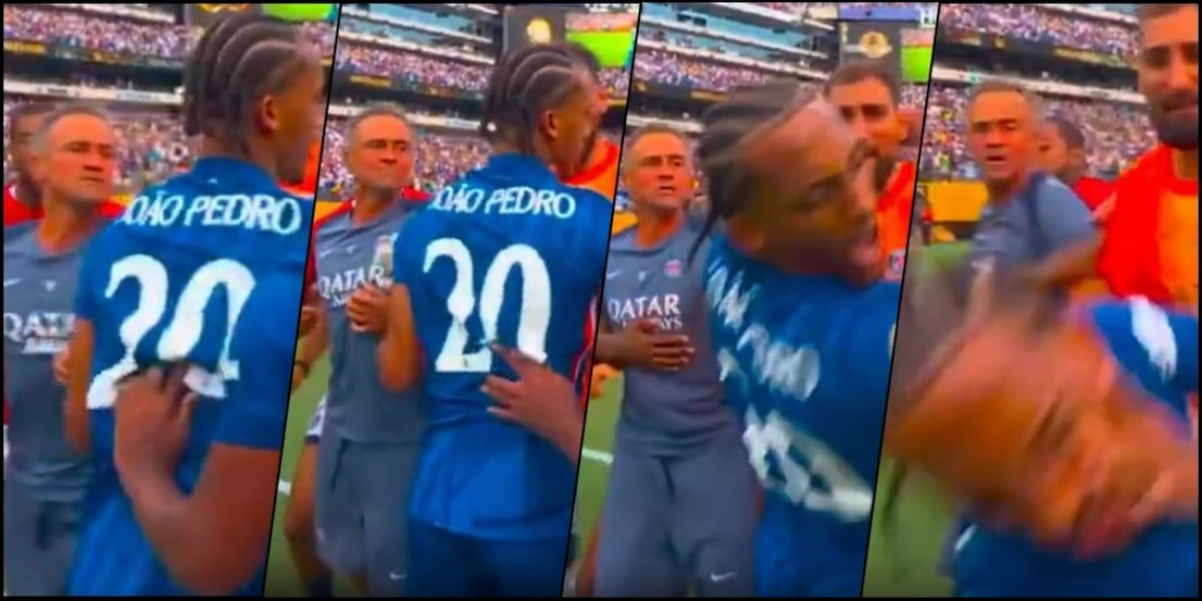 Luis Enrique, mani in faccia a Joao Pedro dopo il ko Psg: la rissa in campo