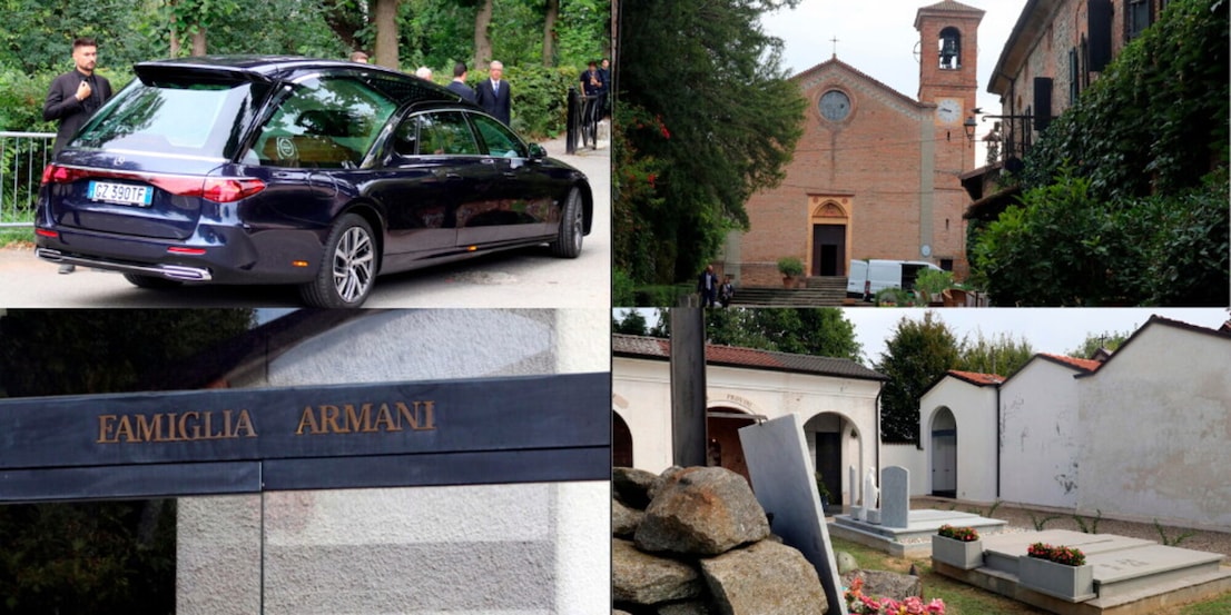 I funerali di Giorgio Armani a Rivalta, il paese d'origine dello stilista