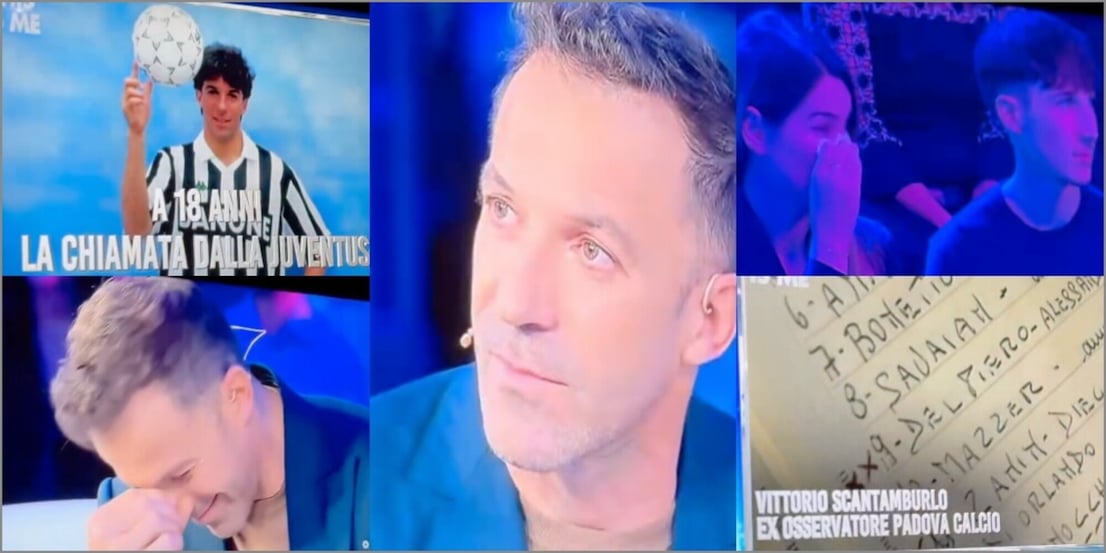 Del Piero, la Juve e l'emozione in diretta: la moglie Sonia in lacrime