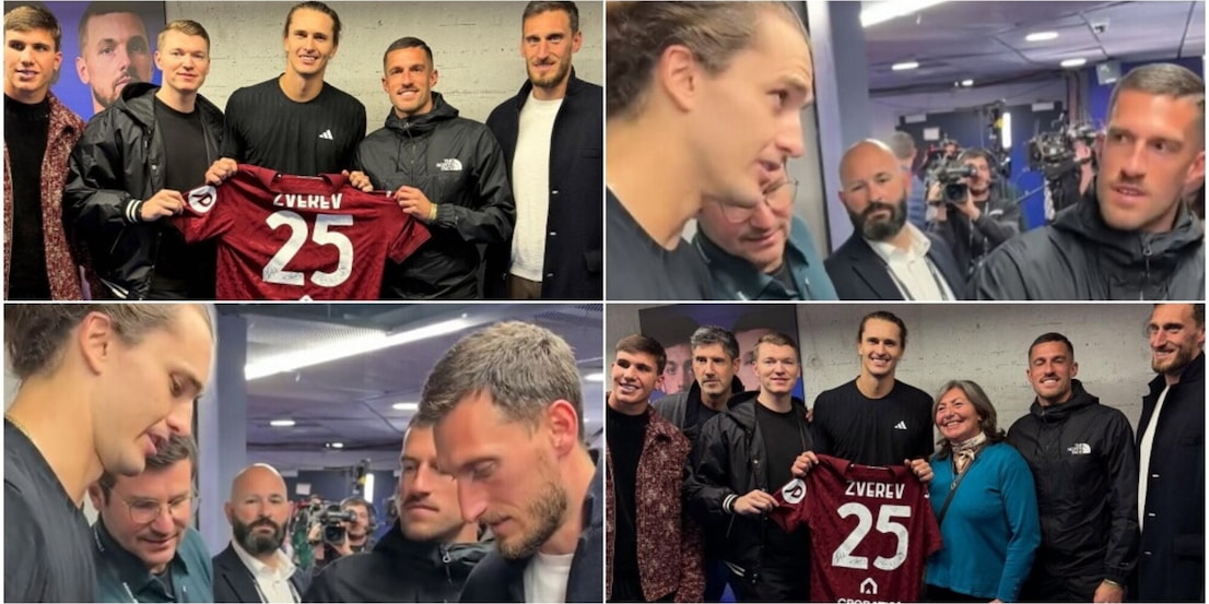 Zverev e il Torino: l'incontro con i calciatori granata alle ATP Finals