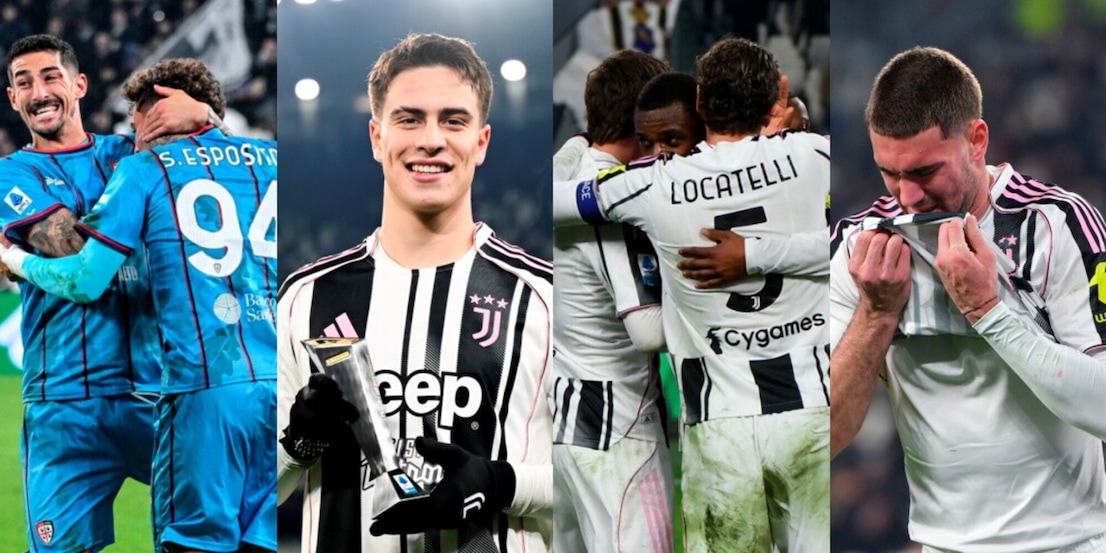 Juve-Cagliari, le istantanee più belle: Yildiz, due fucilate nella notte. Vlahovic, fa male