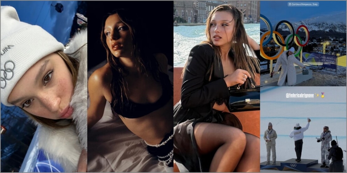 Sarah Toscano a Cortina tra musica e sport: il tifo è tutto per la Brignone