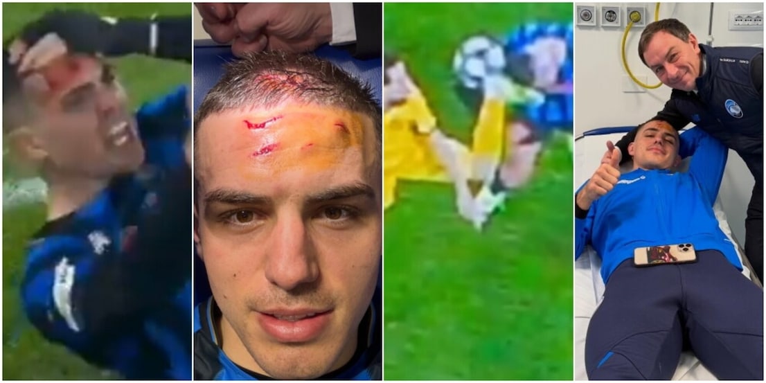 Krstovic, il sangue e la ferita dopo la scarpata di Bensebaini. I compagni lo coccolano: "Eroe"