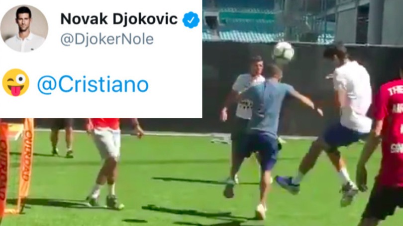 Tennis, Miami: Djokovic in gol come Cristiano Ronaldo