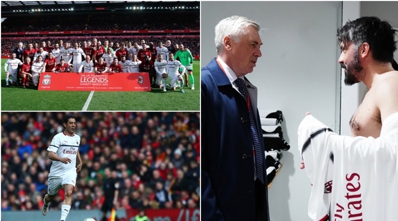 Il Milan di Ancelotti e le leggende del Liverpool: le vecchie glorie ad Anfield
