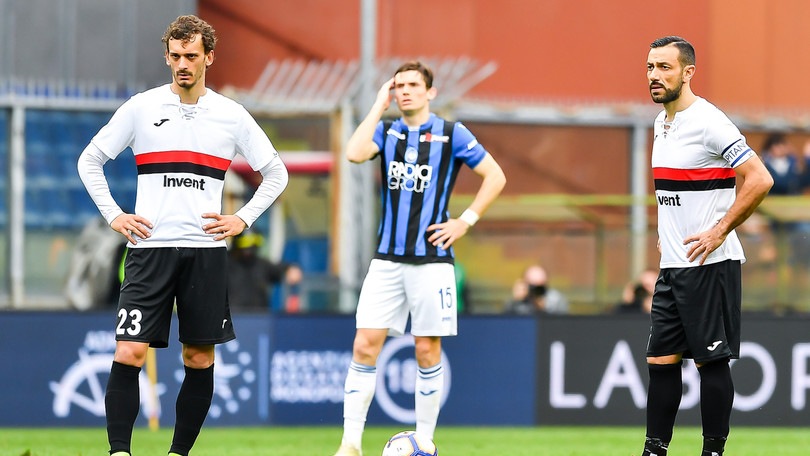 Serie A Sampdoria, allenamento in gruppo per Quagliarella e Gabbiadini