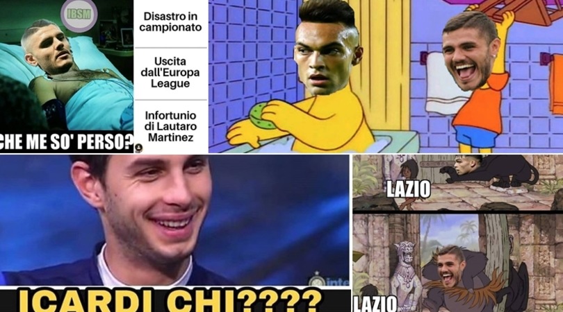 Lautaro infortunato, Icardi se la ride: i social scatenati sull'Inter