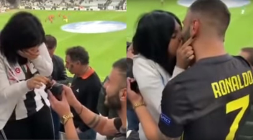 Juve romantica: la proposta di matrimonio all'Allianz Stadium
