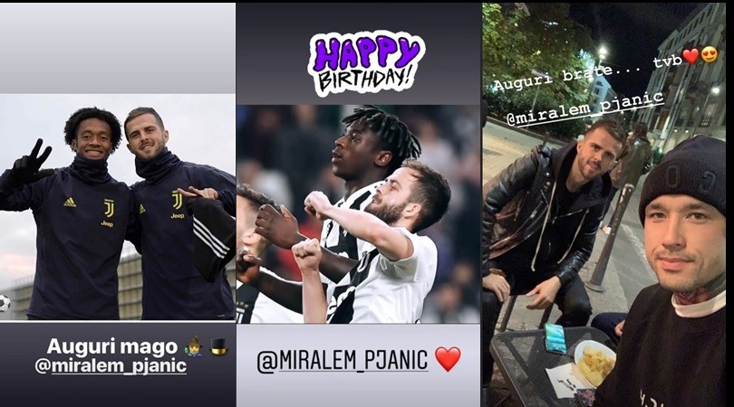 Juventus, Pjanic compie 29 anni. Gli auguri sui social