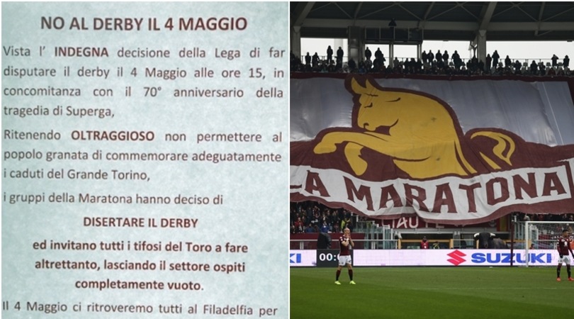 Torino, la Curva Maratona: «Disertiamo il derby con la Juve»