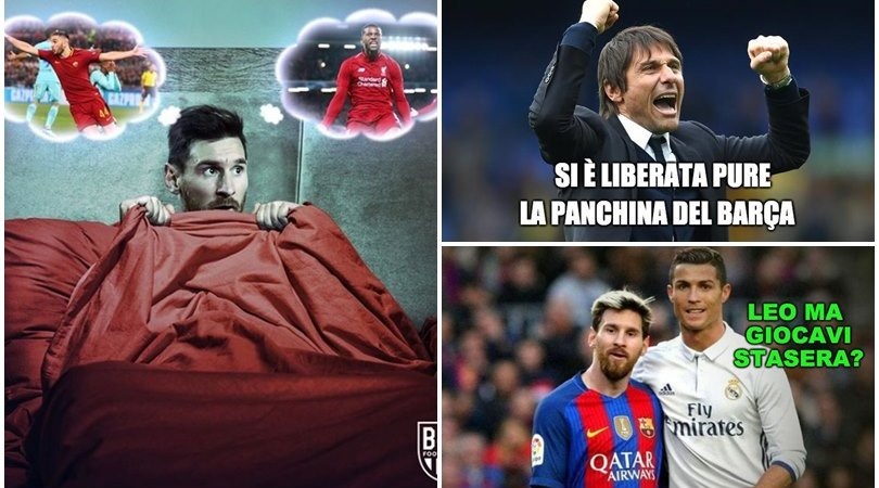 Conte, altra panchina libera. I social si scatenano dopo il crollo del Barcellona