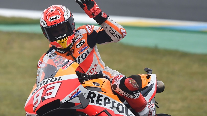 Le Mans, Marquez primo in Fp4. Decimo Rossi