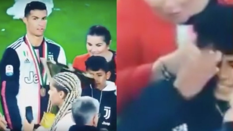 Incidente Ronaldo: colpisce Cristiano Jr con il trofeo