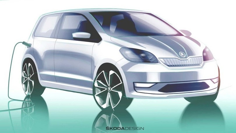 Skoda Citigo-e iV: il primo bozzetto dell'auto elettrica