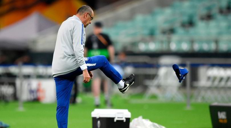 Sarri si infuria con Higuain e David Luiz e lascia furioso la rifinitura