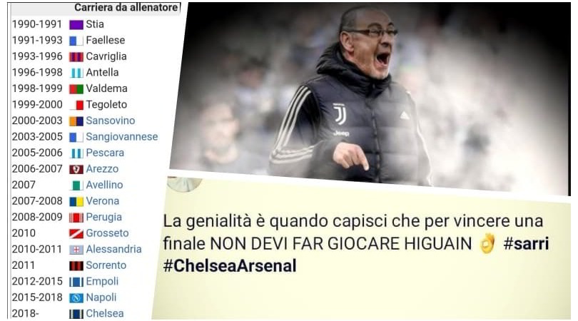 Sarri conquista anche i social con il trionfo in Europa League