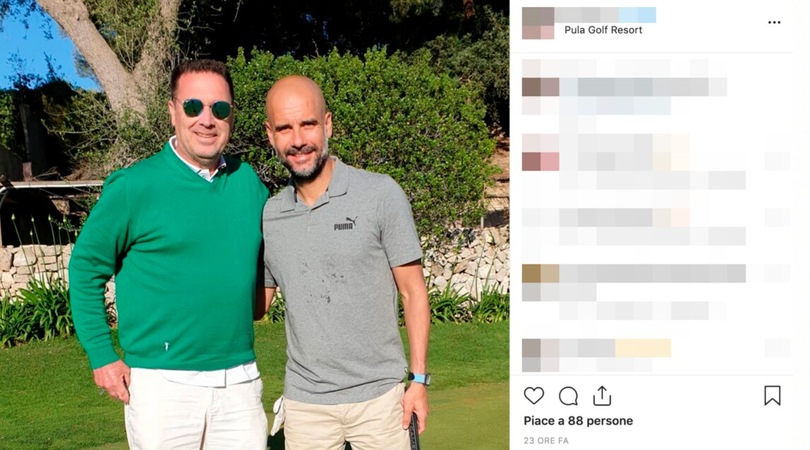Guardiola gioca a golf a Maiorca