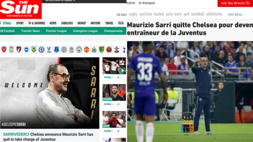 Juve-Sarri, la reazione della stampa estera