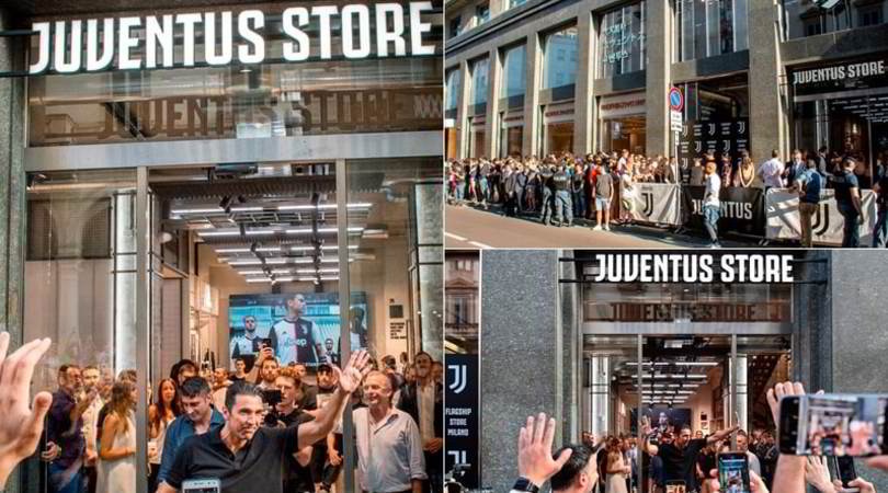 Juve, nuovo store inaugurato a Milano: bagno di folla, è già un successo!