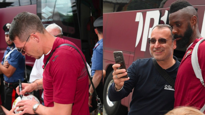 Il Torino arriva a Bormio: autografi e selfie con i tifosi