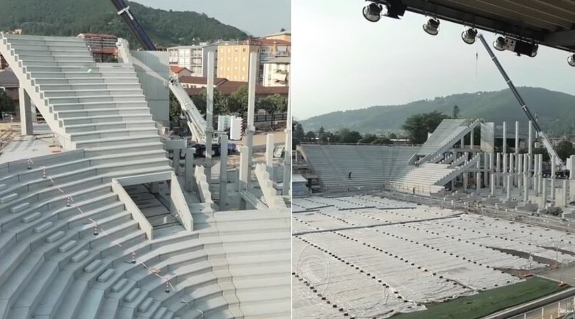 Atalanta, il video time lapse dei lavori al Gewiss Stadium