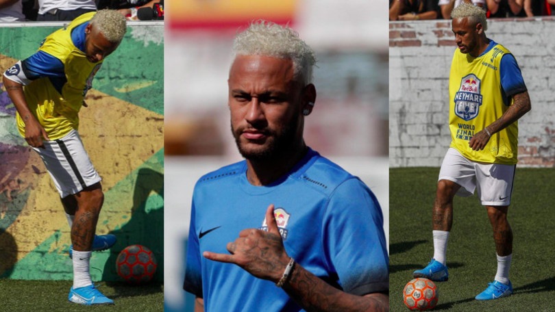Neymar, nuovo look e show al torneo di calcetto