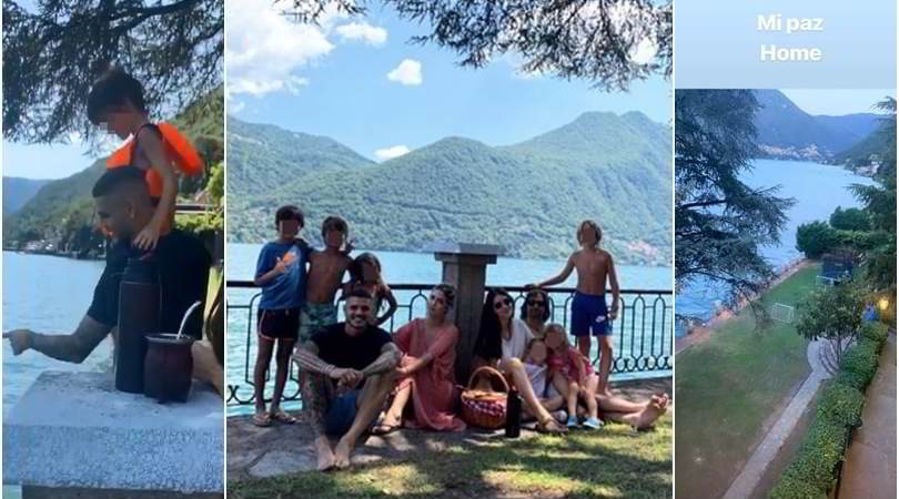 Icardi con Wanda sul lago di Como: domenica di relax