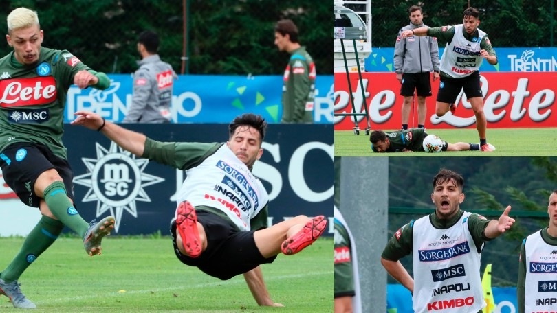 Napoli, Manolas: che grinta durante l'allenamento!