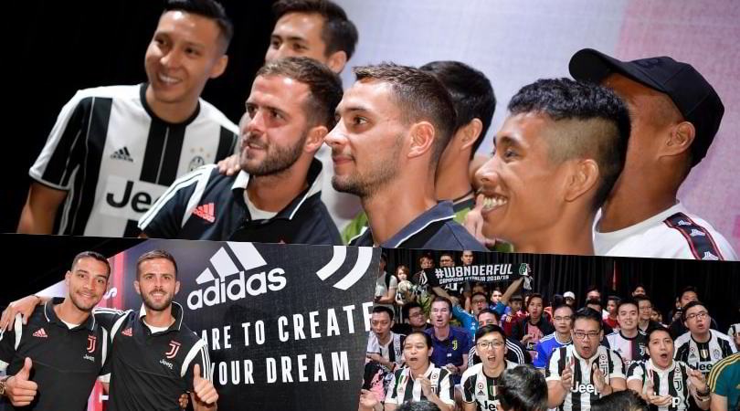 Juve, grande entusiasmo dei tifosi bianconeri a Singapore!