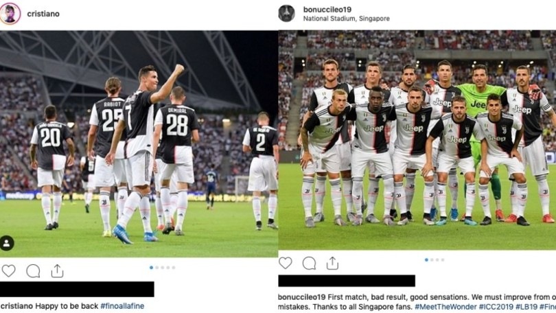 Da Ronaldo a Bonucci: ecco i post social dopo Juve-Tottenham