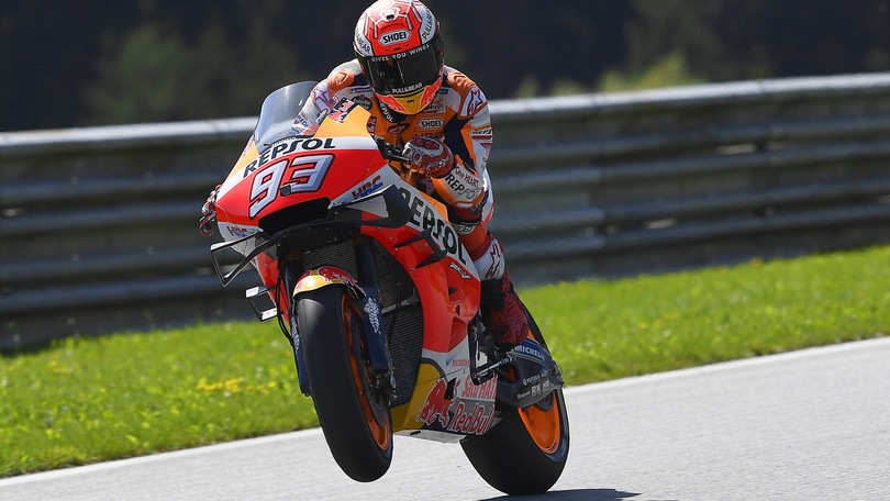 Gp Austria: Marquez il più veloce nelle libere 3, Valentino Rossi 6°