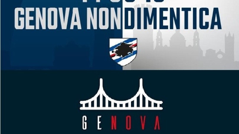 Ponte Morandi, un anno dopo: Genoa e Samp ricordano la tragedia