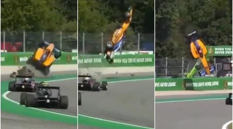 Peroni, che incidente a Monza: la macchina vola, lui è illeso