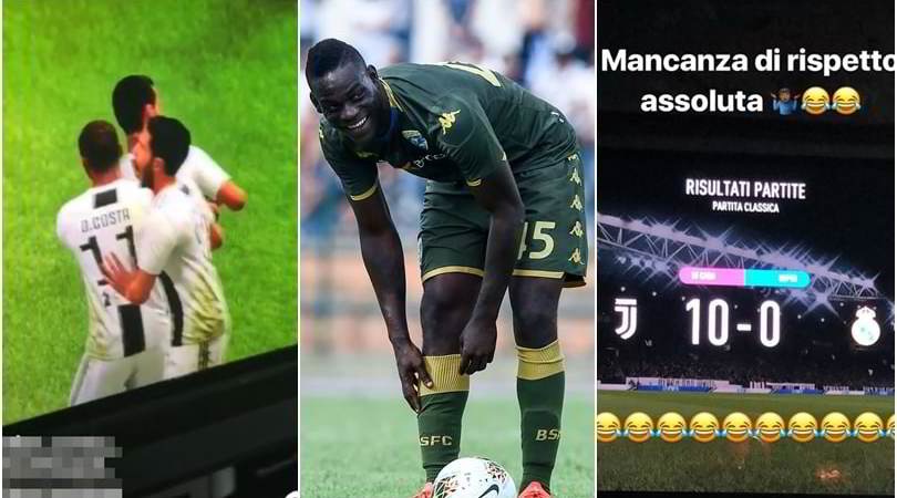 Balotelli prende la Juve alla playstation e stravince: 10-0!