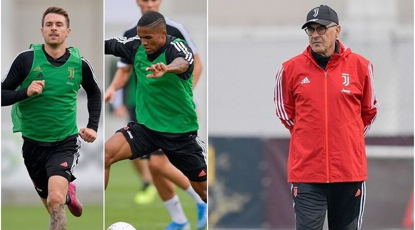 Juve, riecco Sarri: in campo a dirigere l'allenamento