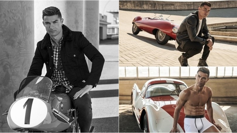Cristiano Ronaldo, auto d'epoca per lanciare la linea CR7