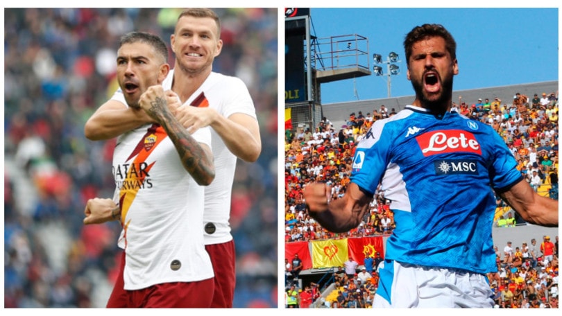 Serie A: il Napoli travolge il Lecce, la Roma vince all'ultimo respiro