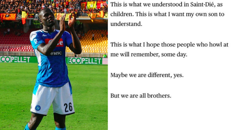 Koulibaly, messaggio sui social contro il razzismo: "Siamo tutti fratelli"