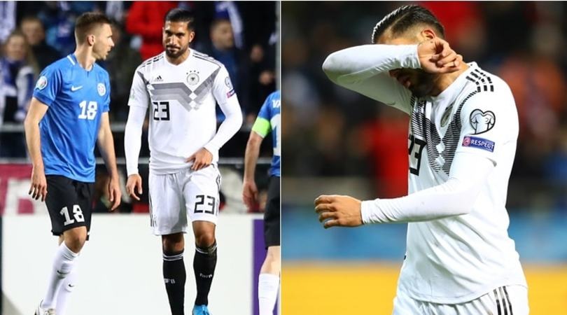 Estonia-Germania, Emre Can espulso al 14'