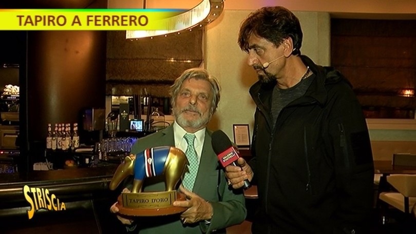Samp, Ferrero riceve il Tapiro d'oro e lo dedica a Vialli