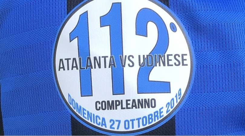 Atalanta, contro l'Udinese una patch per i 112 anni
