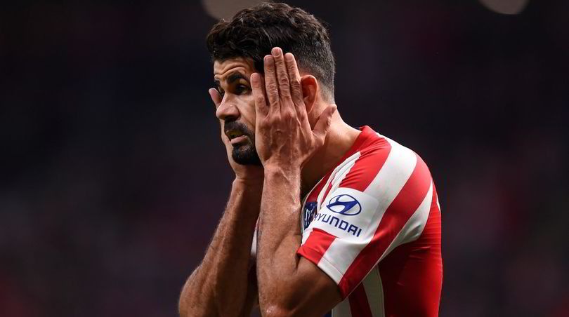 Tegola Diego Costa per l'Atletico Madrid: fuori fino ad aprile
