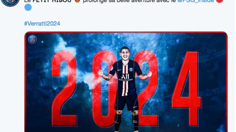 Verratti allunga con il Psg fino al 2024: francese a vita, niente Juve