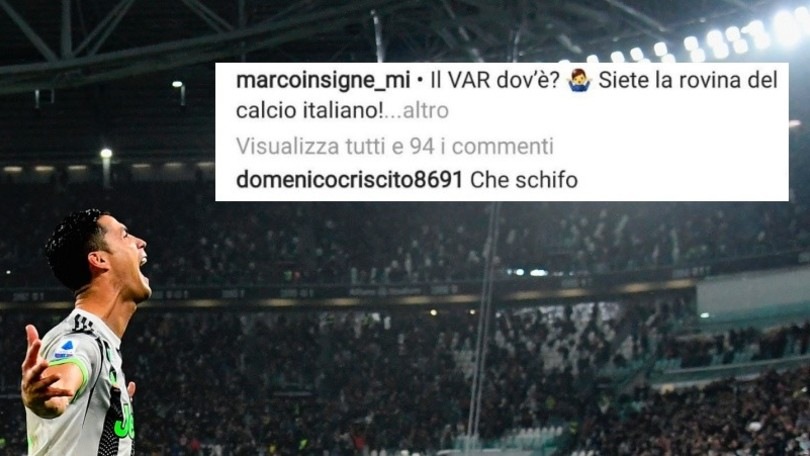 Napoli, il fratello di Insigne sul rigore a Cristiano Ronaldo: “Siete la rovina del calcio”