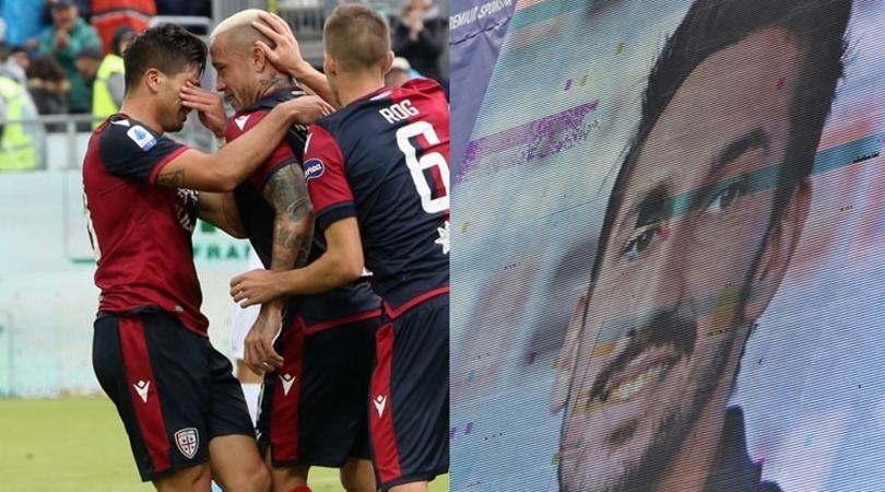 Cagliari-Fiorentina, Simeone segna e piange: commovente dedica ad Astori