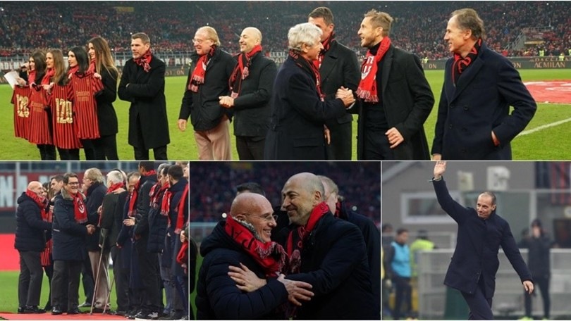 Parata di stelle per i 120 anni del Milan: ci sono Allegri, Sacchi, Capello e Rivera