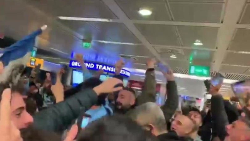 La Lazio arriva a Fiumicino
