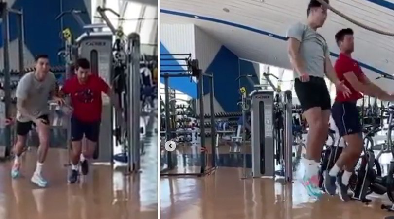 Cristiano Ronaldo sfida Djokovic: chi colpisce più in alto?